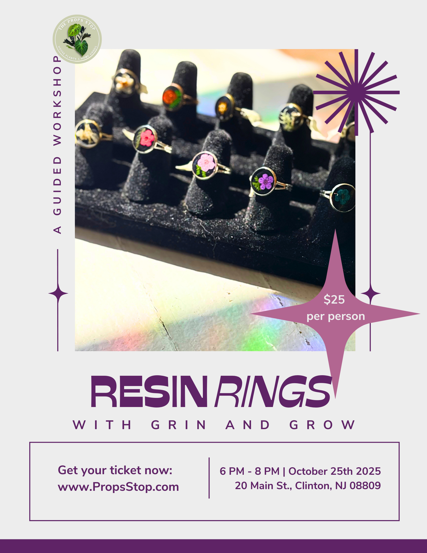 Resin Rings with Grin and Grow